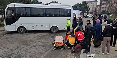 İşçi servisleri çarpıştı: 19 yaralı