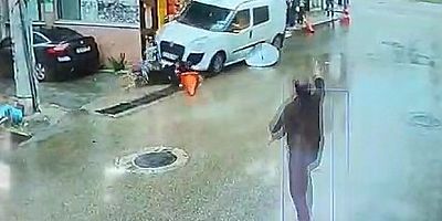 Kamyonet yayaların arasına daldı