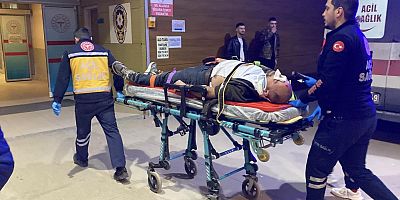 Kamyonun kasasından düşen işçi yaralandı