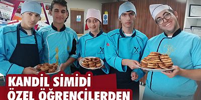 Kandil simidi özel öğrencilerden