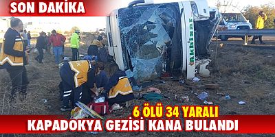 Kapadokya gezisi kana bulandı 