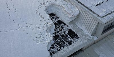 Kar yüzünden güneş panellerini kullanamıyor