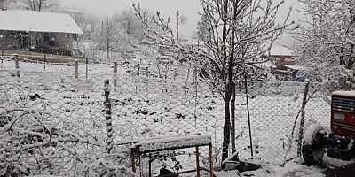 Kavak'ta kar yağışı