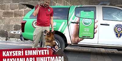 Kayseri emniyeti hayvanları unutmadı