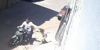 Kızını darbedip motosikletle sürükleyen baba gözaltında