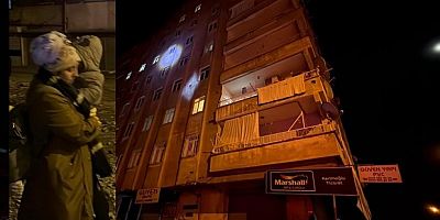 Kolonlarından ses gelen 8 katlı apartman tahliye edildi