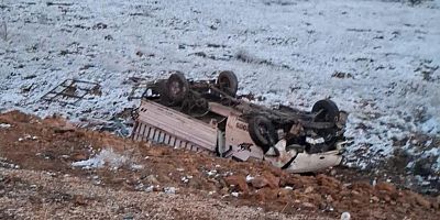 Konya'da kamyonet şarampole devrildi: 4 yaralı