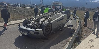 Konya’da otomobil takla attı: 4 yaralı