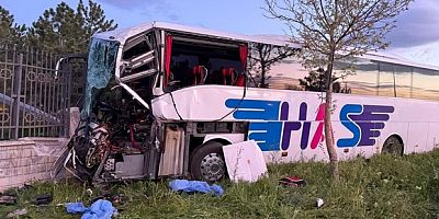 Konya'da yolcu otobüsü kazası: 1 ölü, 8 yaralı