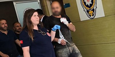 Makineye kaptırdığı parmağı koptu