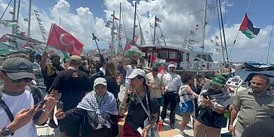 Marmaris'ten Gazze'ye doğru yola çıktılar