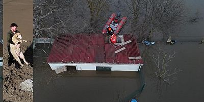 Meriç Nehri taştı; hayvanlar tahliye edildi, çiftçi malını kurtardı