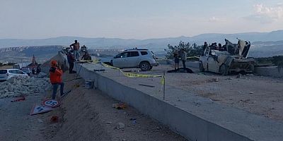 Mermerler minibüsü parçaladı: 1 ölü, 3 yaralı