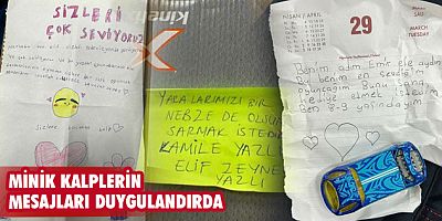 Minik kalplerin mesajları duygulandırdı