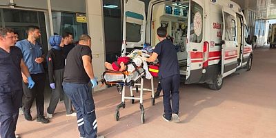 Motosiklet virajda savruldu sürücü ağır yaralı