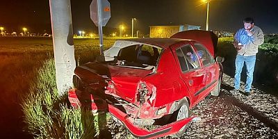 Muratlı'da iki otomobil çarpıştı: 2 yaralı