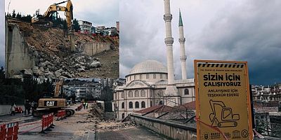 Nilüfer'de çöken istinat duvarı yenileniyor