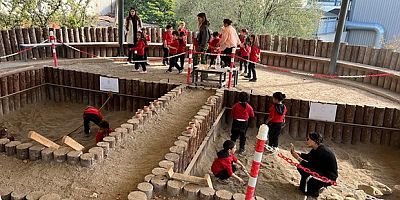 Öğrenciler, Arkeopark’ta arkeolojiyi tanıyor