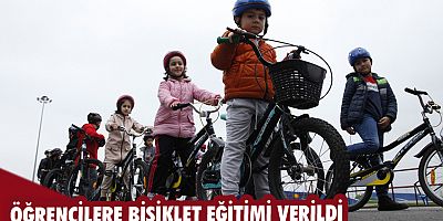 Öğrencilere bisiklet eğitimi verildi