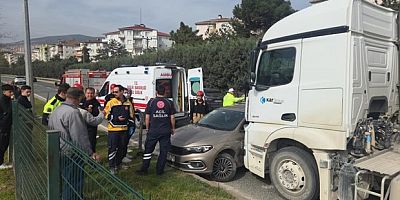 Önüne kattığı otomobili sürükledi