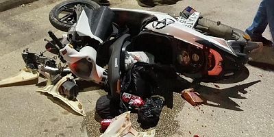 Otomobil ile motosiklet çarpıştı: 1 yaralı