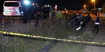 Şarampole devrilen araç hurdaya döndü: 1 ölü, 3 yaralı