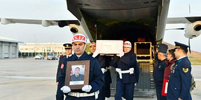 Şehit Yıldız'ın naaşı Havalimanı'nda karşılandı