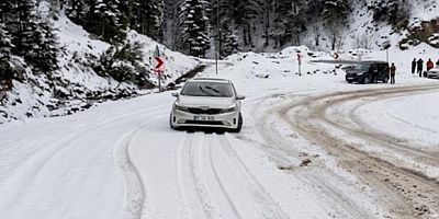 Sinop'ta sürücüler zor anlar yaşadı