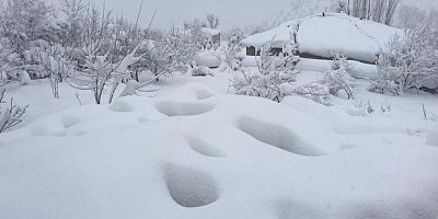 Tek katlı evler kara gömüldü
