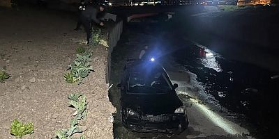 Tekirdağ'da otomobil dereye uçtu