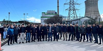 Tunçbilek'te Termik Santral işçileri eylemde