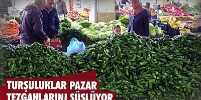 Turşuluklar pazar tezgahlarını süslüyor