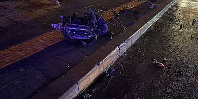 Yağış sonrası çöken yol kazaya neden oldu: 3 yaralı