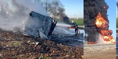 Yakıt yüklü tır alev topuna döndü: 1 yaralı