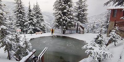 Yavşan Yaylası’ndan kar manzaraları