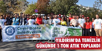 Yıldırım'da temizlik ​gününde 1 ton atık toplandı