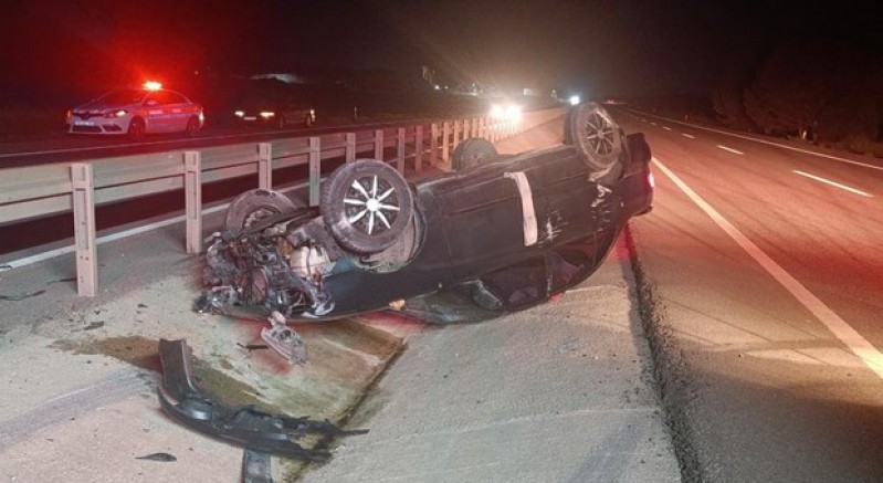 Tekirdağ'da otomobil takla attı: 1 yaralı