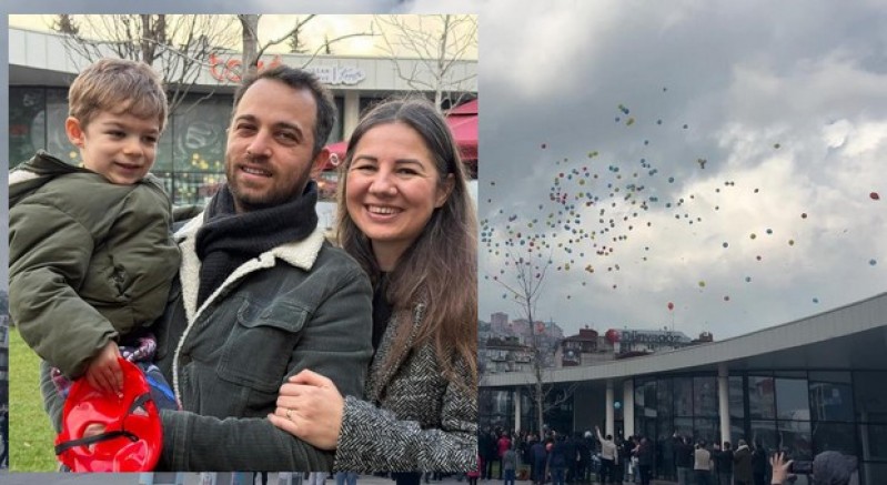 Uras Ege için gökyüzüne balonlar bırakıldı