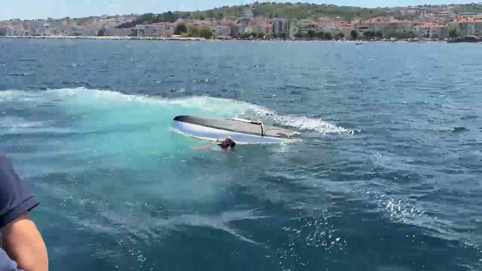 Yalova’da yelkenli tekne alabora oldu
