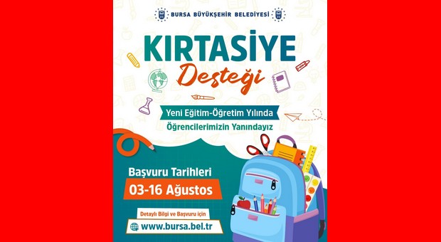 Büyükşehir’den öğrencilere kırtasiye desteği