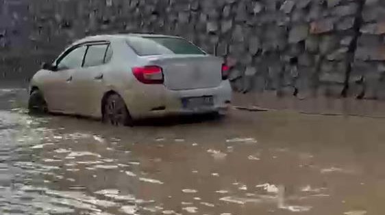Erzurum-Artvin Karayolunda sel