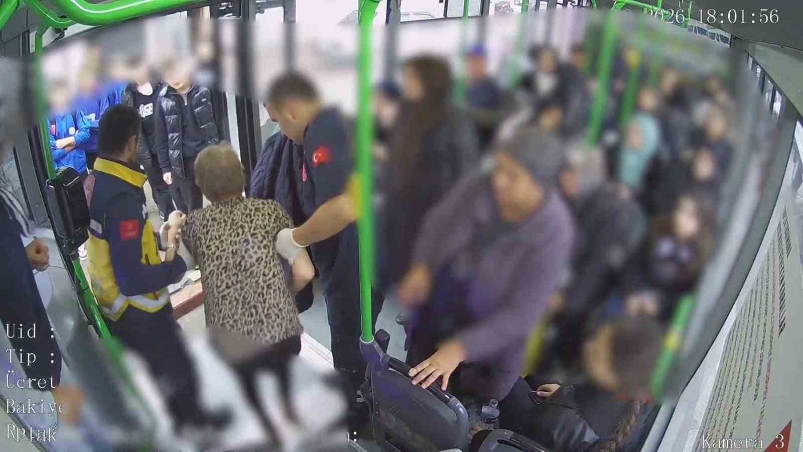 Kadın otobüs şoföründen, hayat kurtaran hareket