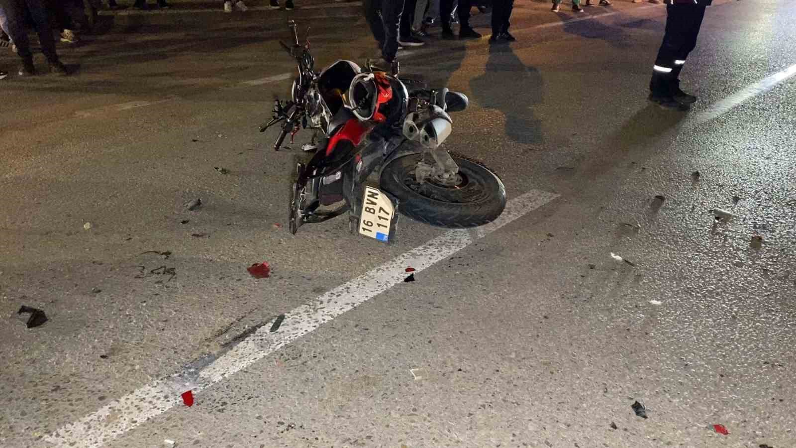 İnegöl'de feci kaza : 1 ölü 1 ağır yaralı
