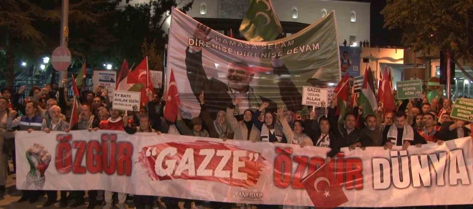 Ankara’da Filistin’e destek yürüyüşü düzenlendi