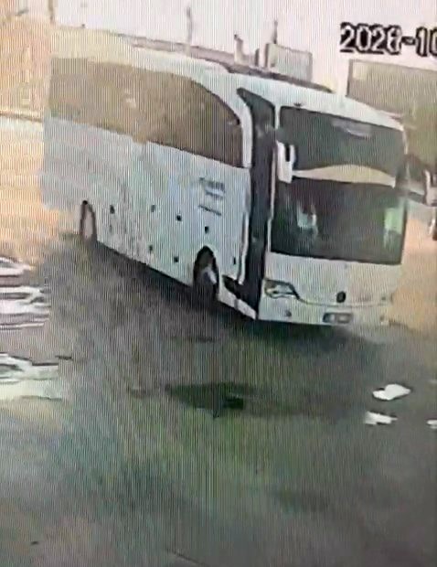 Kazaya karışan otobüsün yeni görüntüleri ortaya çıktı