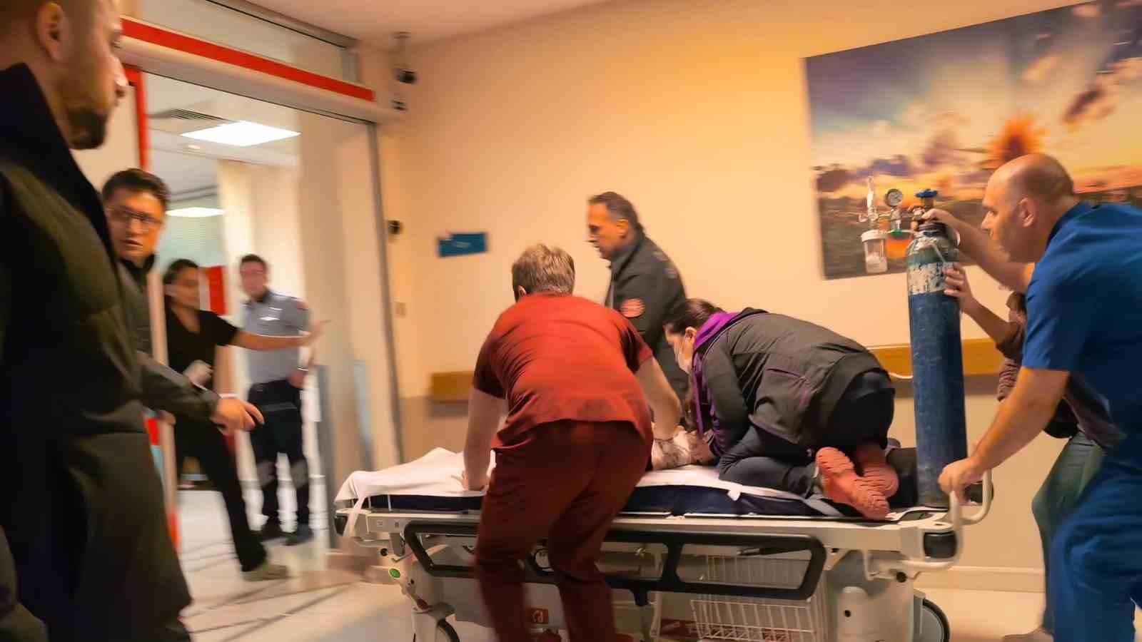 İnegöl'de sedye üzerinde hayata döndürme çabası