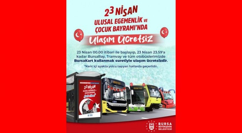 3 Nisan’da toplu ulaşım ücretsiz