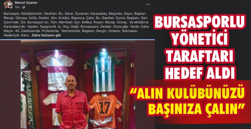 “Alın kulübünüzü başınıza çalın”