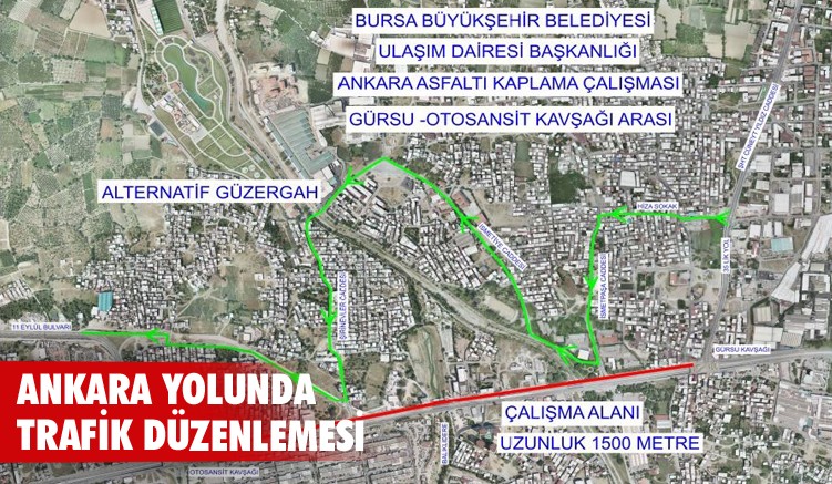 Ankara yolunda trafik düzenlemesi