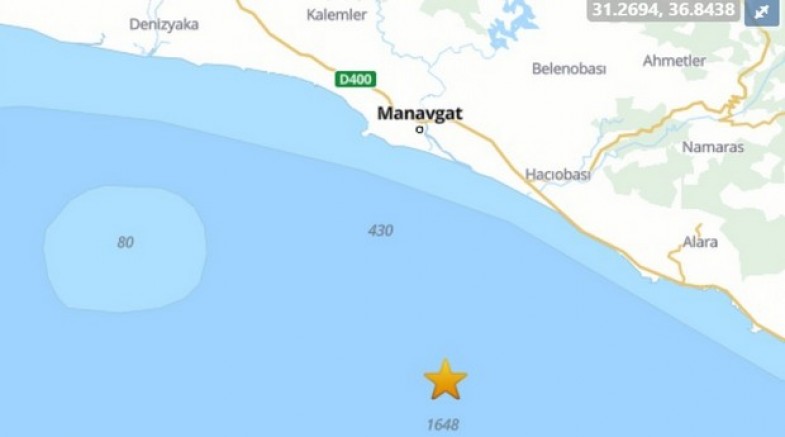 Antalya Körfezi’nde 4,1 deprem